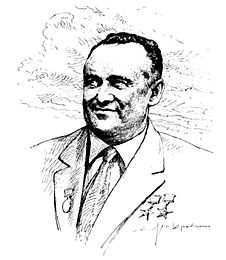 Portrait of Soviet rocket engineer Sergei Korolev