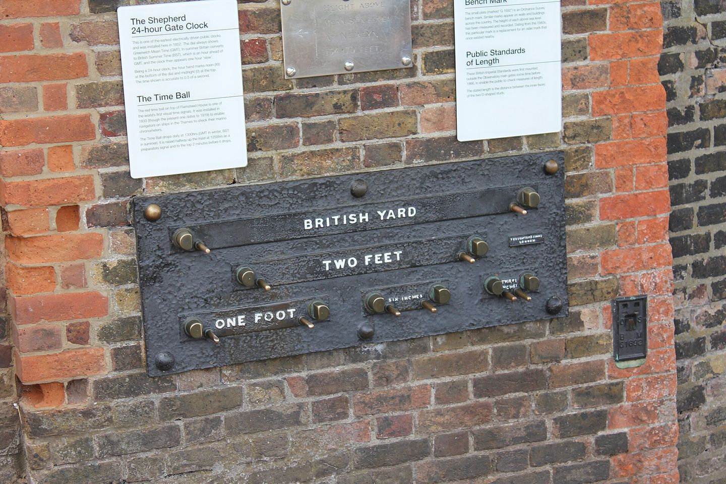 The Shepherd Gate Clock at Greenwich showing Greenwich Mean Time on a 24-hour dial