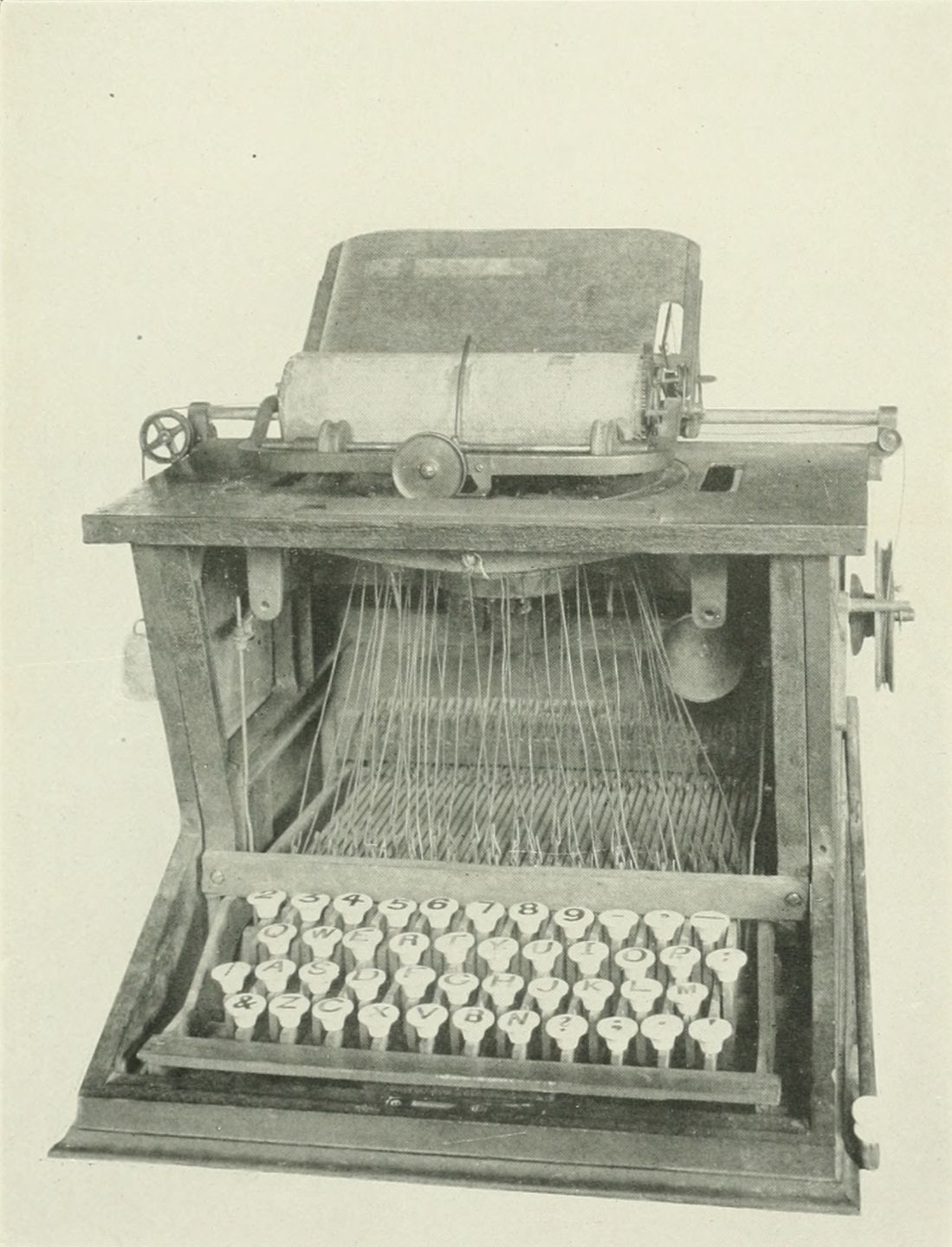 christopher latham sholes typewriter model from 1873, an early mechanical writing machine