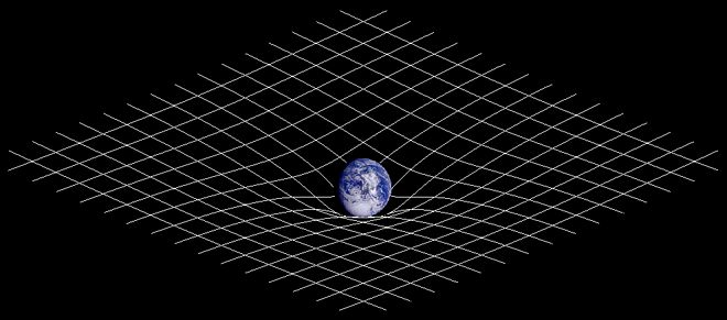 visualization of spacetime curvature caused by mass, the geometry riemann made possible