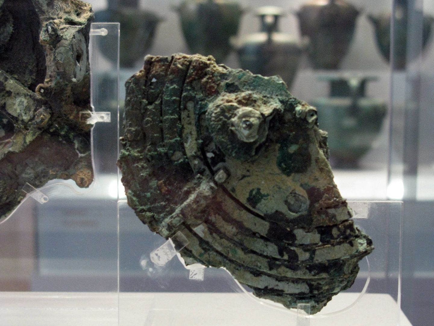 the Antikythera Mechanism on display at the National Archaeological Museum in Athens