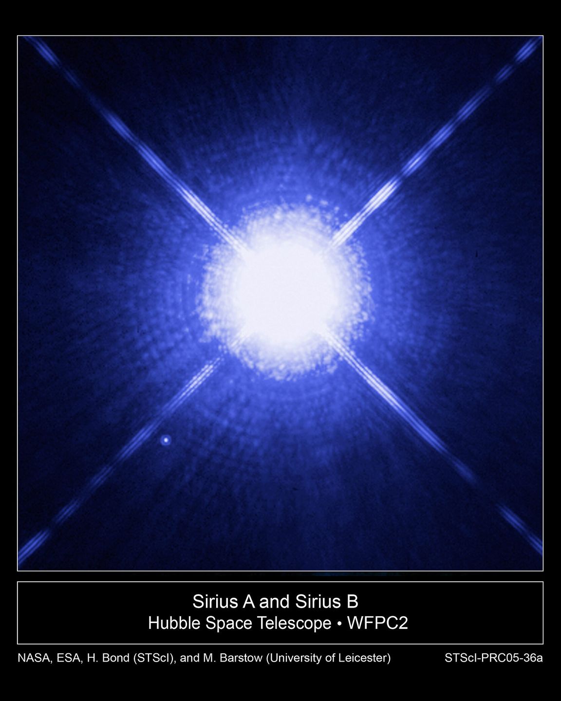 The star Sirius and its white-dwarf companion Sirius B