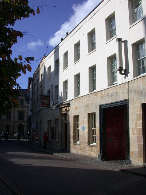 The Eagle pub on Bene't Street in Cambridge, England