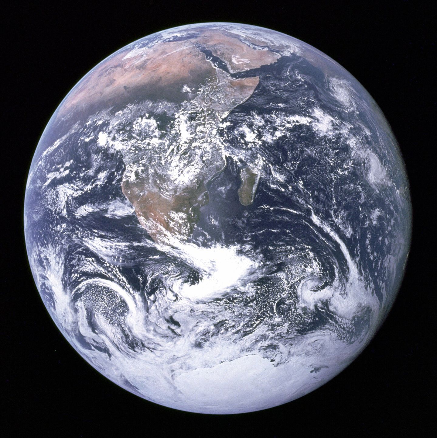 The Blue Marble photograph showing Earth from space