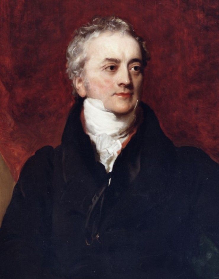 Portrait of Thomas Young, English polymath who deciphered the Rosetta Stone and proved light is a wave