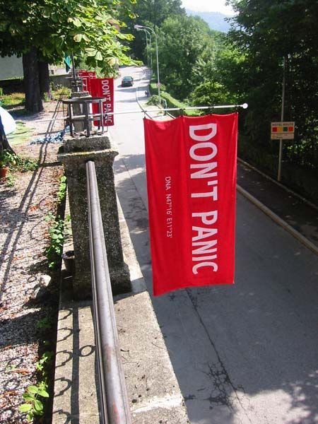 people carrying towels to mark towel day in honor of douglas adams