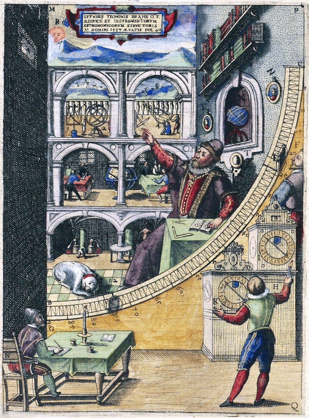 Tycho Brahe's great mural quadrant at Uraniborg, used for precise astronomical measurements