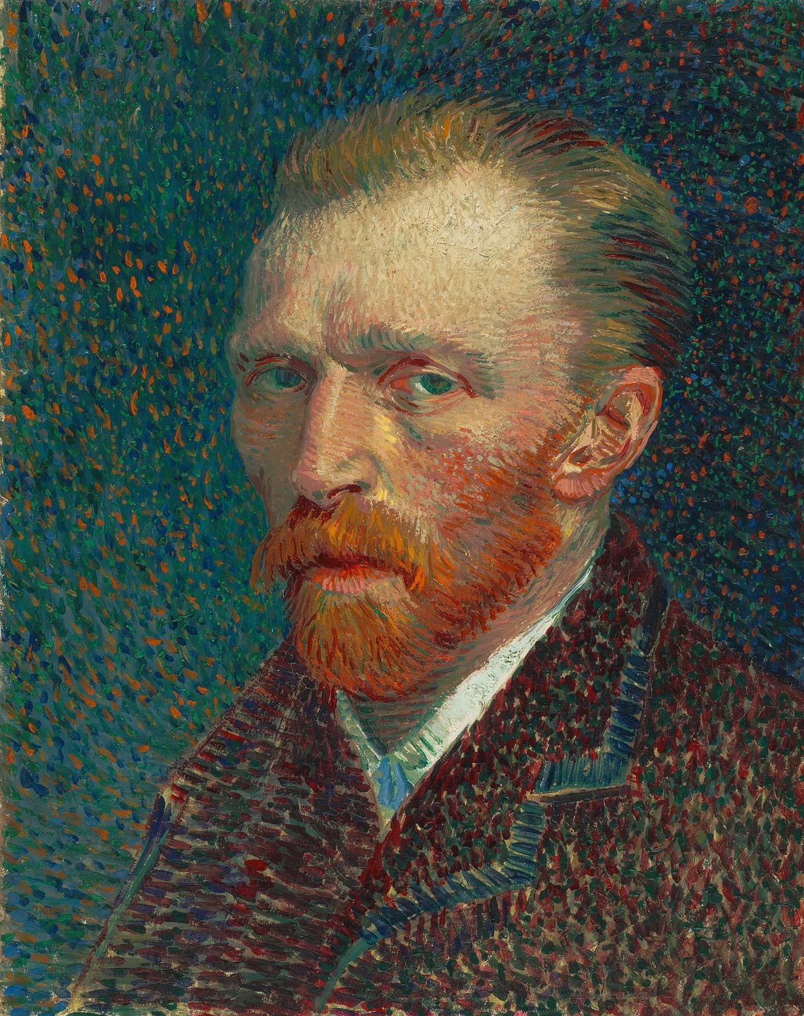 self-portrait of vincent van gogh, painted in paris, 1887