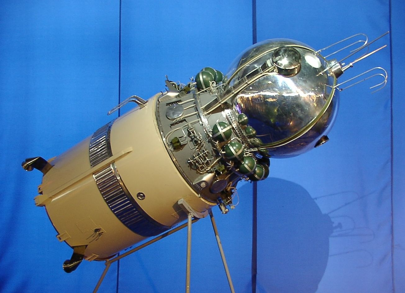 Vostok spacecraft capsule on display, the same type that carried Tereshkova