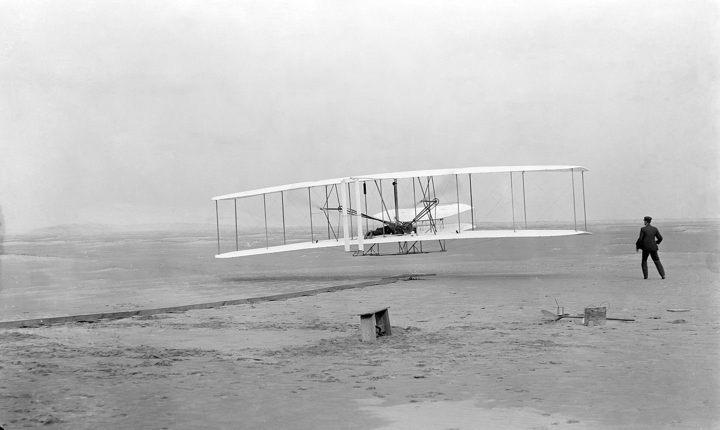 The Wright Flyer on display