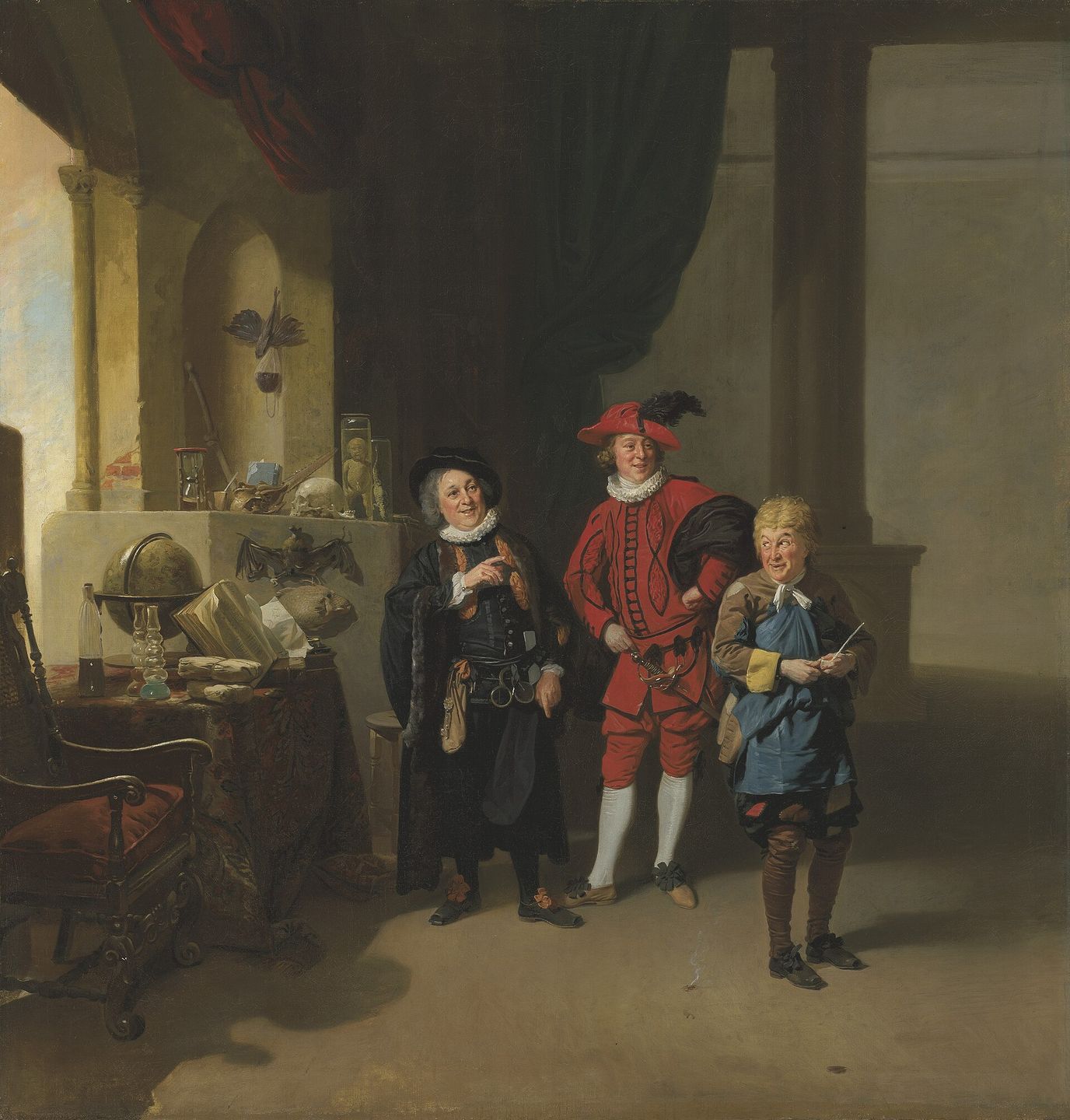Painting by Johann Zoffany of David Garrick performing as Abel Drugger in a production of Ben Jonson's comedy The Alchemist
